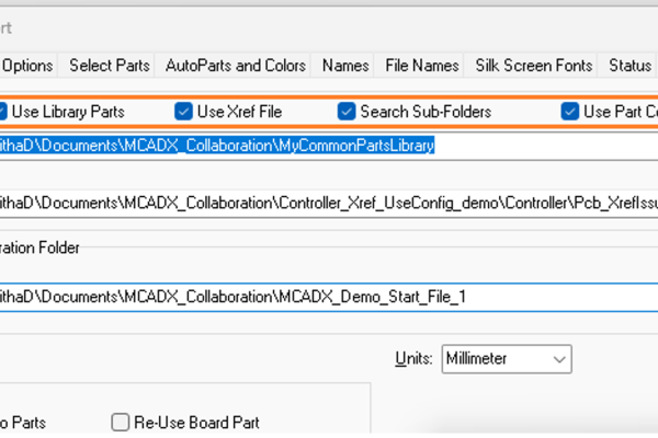 Sample screen shot image from MCADX product